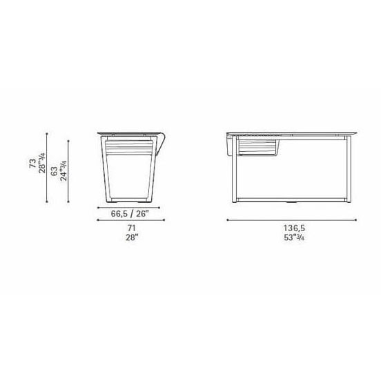 Tables Poltrona Frau Desk Fred